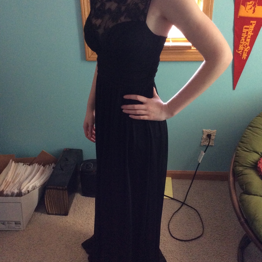 Black floor length dress